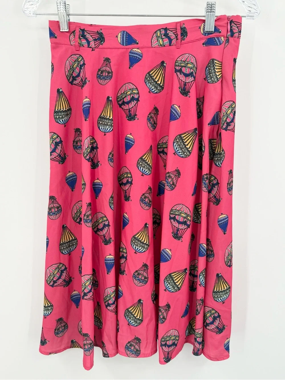 ModCloth Just This Sway Pink‎ Balloon Circle Knee Length Skirt Size Small